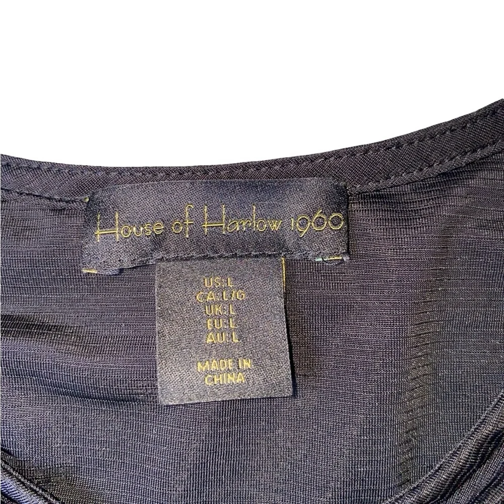 House of Harlow 1960 Black Ruched halter neck Crop Top – Size L‎ - Picture 3 of 5